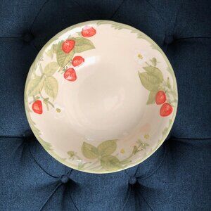 Vintage Franciscan Strawberry Fair Serving Bowl, cottage core